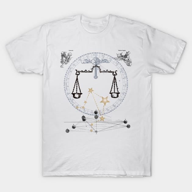 Libra Zodiac Sign T-Shirt by Noewi